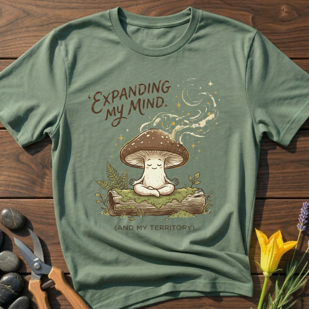 Expanding Mind T-Shirt - botanical nature graphic t-shirt, minimalist design, unisex tee for Nature Lovers, Garnder, Farmer, Plant Lovers