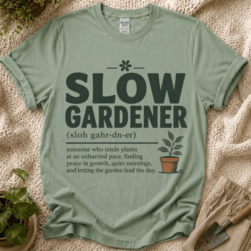 Slow Gardener Definition T-Shirt - Zen & Zucchinis garden graphic tee