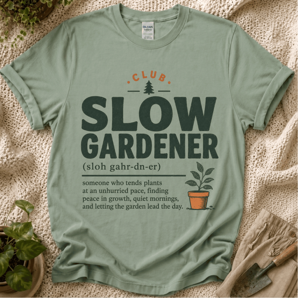 Slow Gardener Definition T-Shirt by Zen & Zucchinis Slow Garden Club