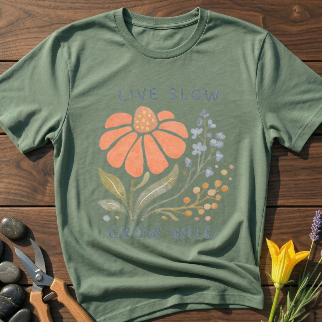 Live Slow Flower T-Shirt