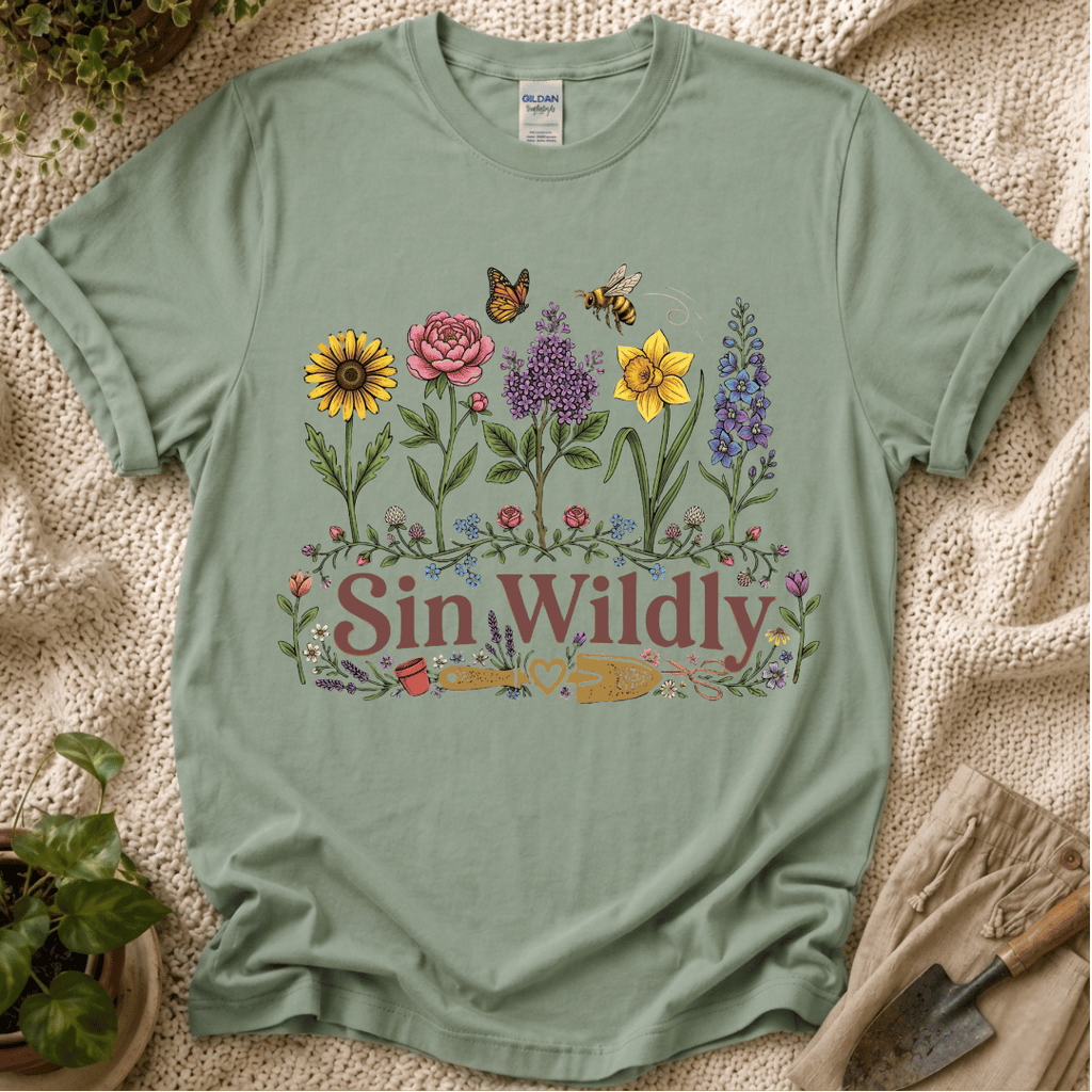 Shine Wildly Summer Flower T-Shirt by Zen & Zucchinis Slow Garden Club