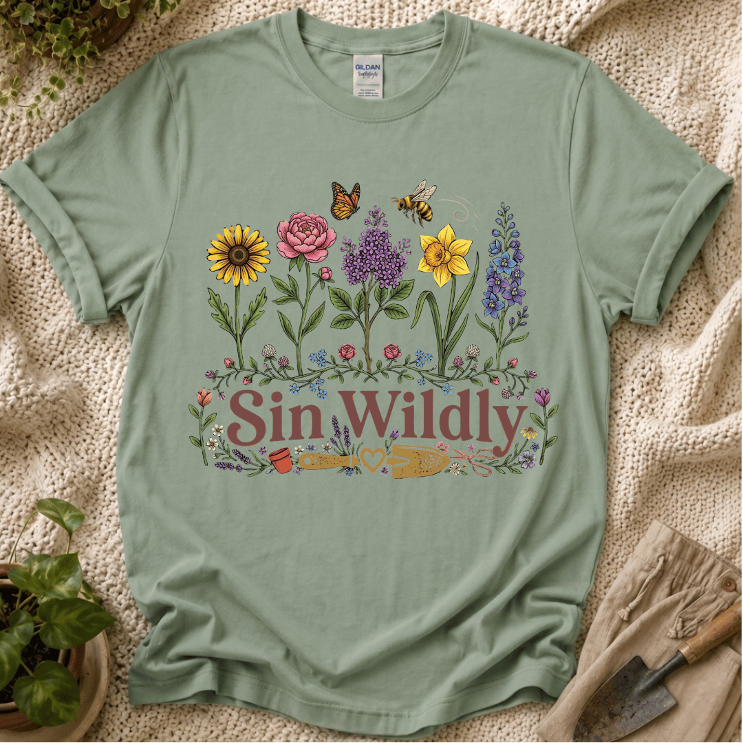 Shine Wildly Summer Flower T-Shirt by Zen & Zucchinis Slow Garden Club