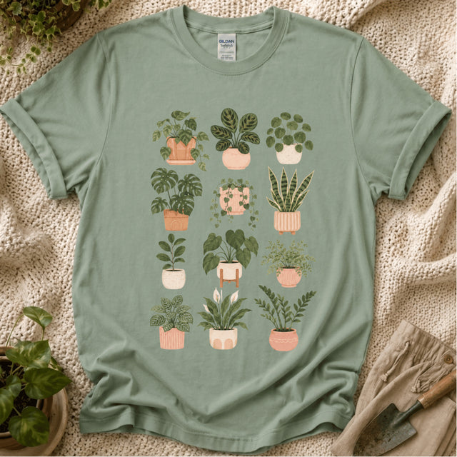 Indoor Plant Lover Collection T-Shirt by Zen & Zucchinis Slow Garden Club