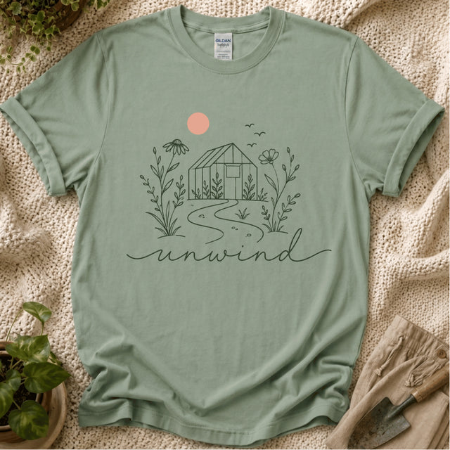 Unwind Garden T-Shirt by Zen & Zucchinis Slow Garden Club