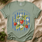 Sweet Slow Summer Strawberry Stripes T-Shirt