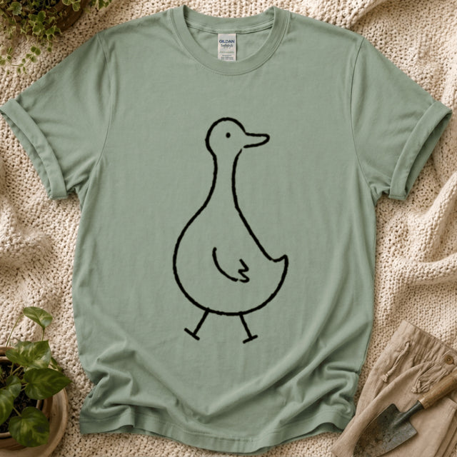 Minimalistic Goose T-Shirt - Zen & Zucchinis garden graphic tee