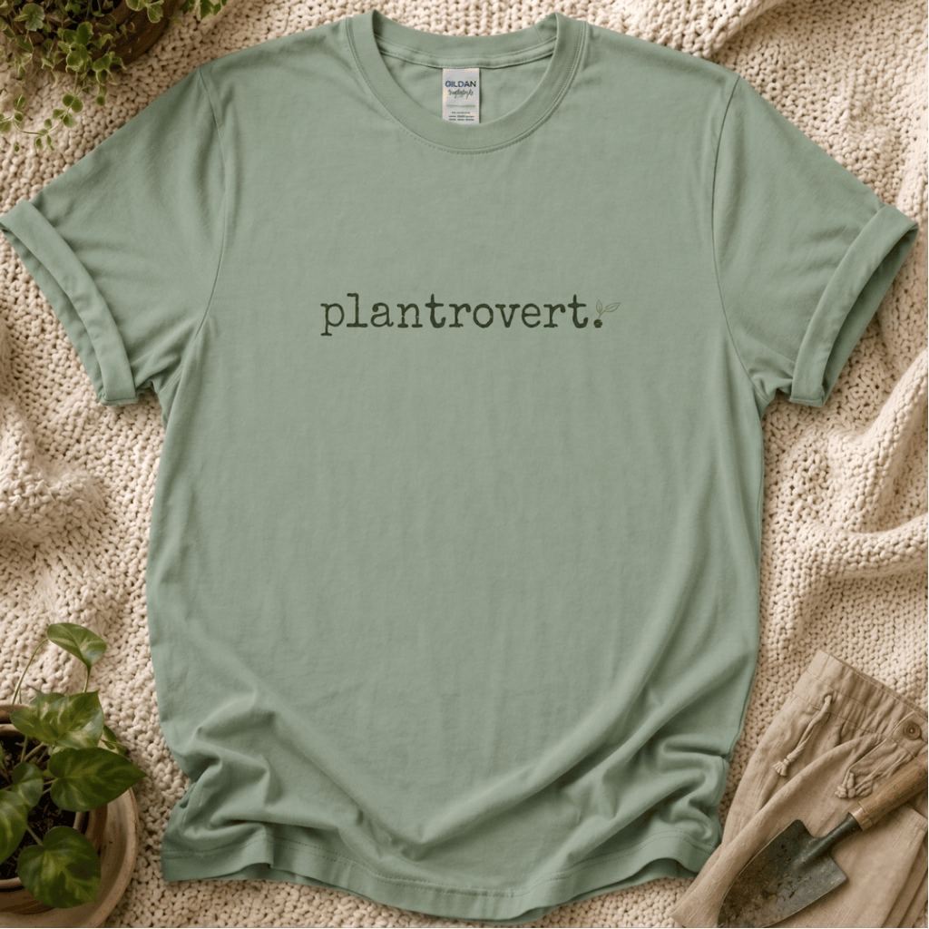 Plantrovert Minimal T-Shirt by Zen & Zucchinis Slow Garden Club