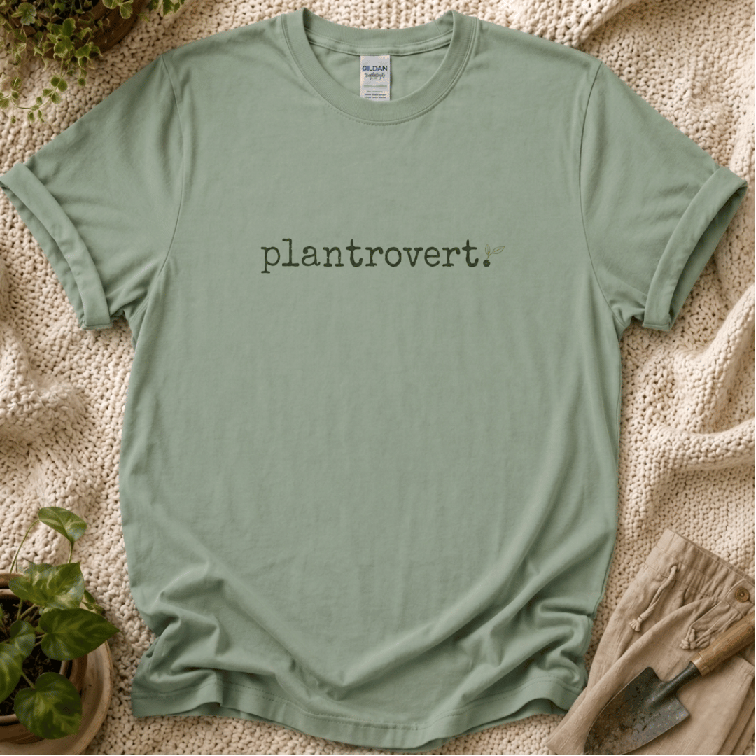 Plantrovert Minimal T-Shirt by Zen & Zucchinis Slow Garden Club