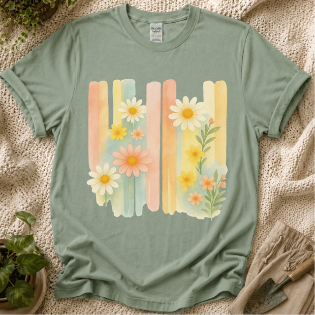 Flower Watercolor Wall T-Shirt by Zen & Zucchinis Slow Garden Club