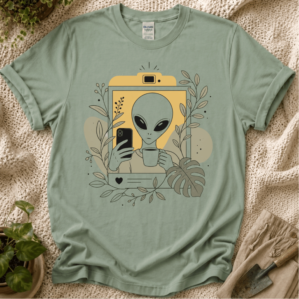 Believe in Slow Mornings Botanic Alien T-Shirt by Zen & Zucchinis Slow Garden Club