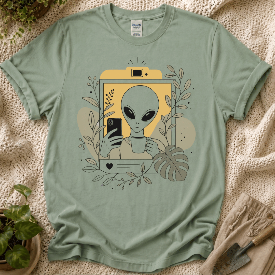 Believe in Slow Mornings Botanic Alien T-Shirt by Zen & Zucchinis Slow Garden Club