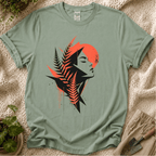 Wild Botanical Fern Spirit Woman T-Shirt by Zen & Zucchinis Slow Garden Club