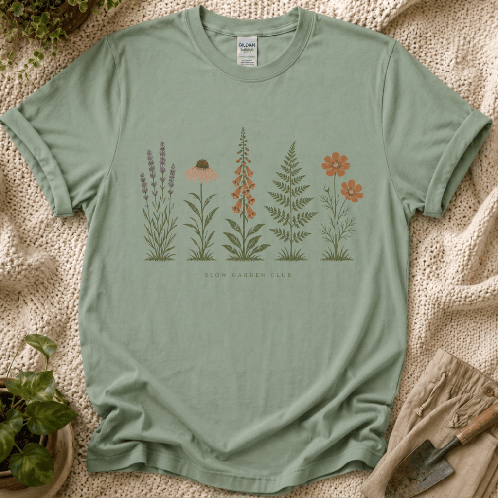 Slow Garden Club Wildflowers T-Shirt by Zen & Zucchinis Slow Garden Club