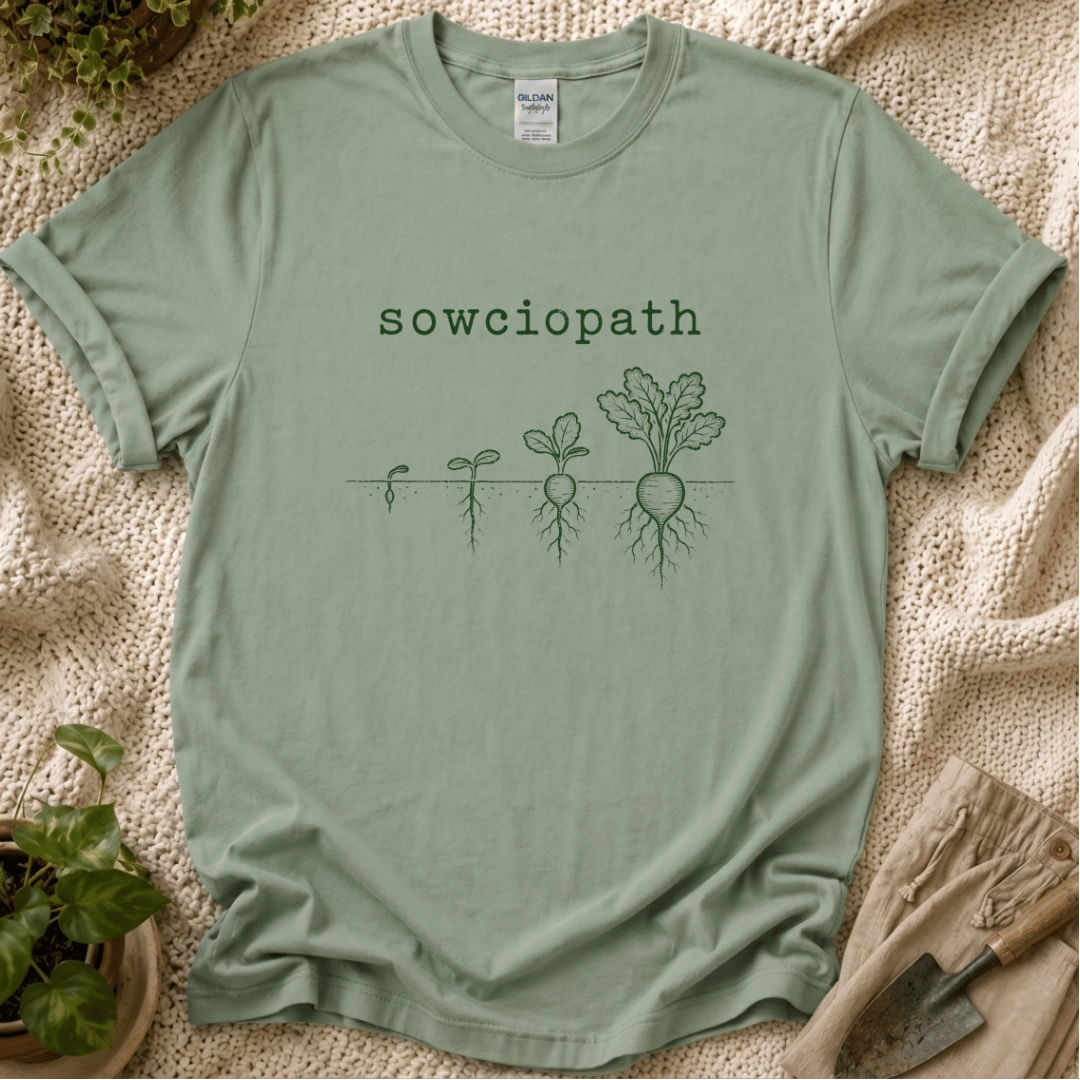 Sowciopath Garden T-Shirt by Zen & Zucchinis Slow Garden Club