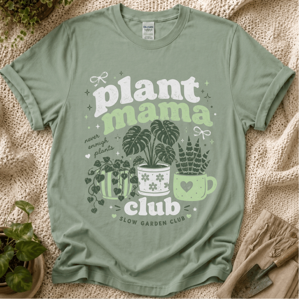 Plant Mama Slow Garden Club T-Shirt by Zen & Zucchinis Slow Garden Club