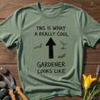 Really Cool Gardener T-Shirt - botanical nature graphic t-shirt, minimalist design, unisex tee for Nature Lovers, Garnder, Farmer, Plant Lovers