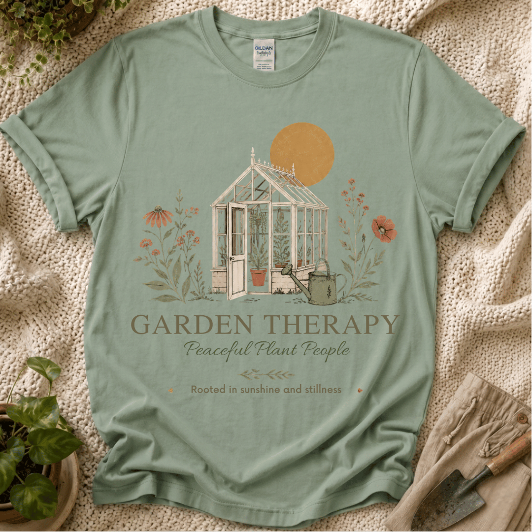 Garden Therapy T-Shirt by Zen & Zucchinis Slow Garden Club