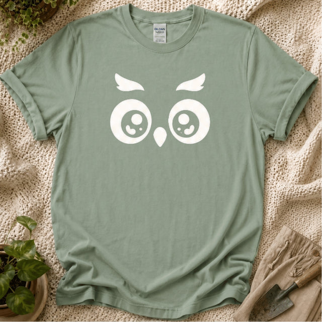 Cute Owl Gaze T-Shirt by Zen & Zucchinis Slow Garden Club