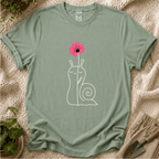 Snail with Flower T-Shirt by Zen & Zucchinis Slow Garden Club