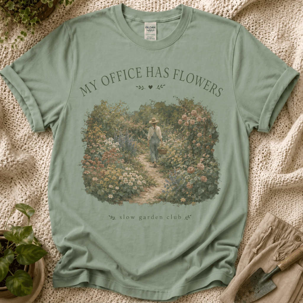 My Office Has Flowers Garden T-Shirt
