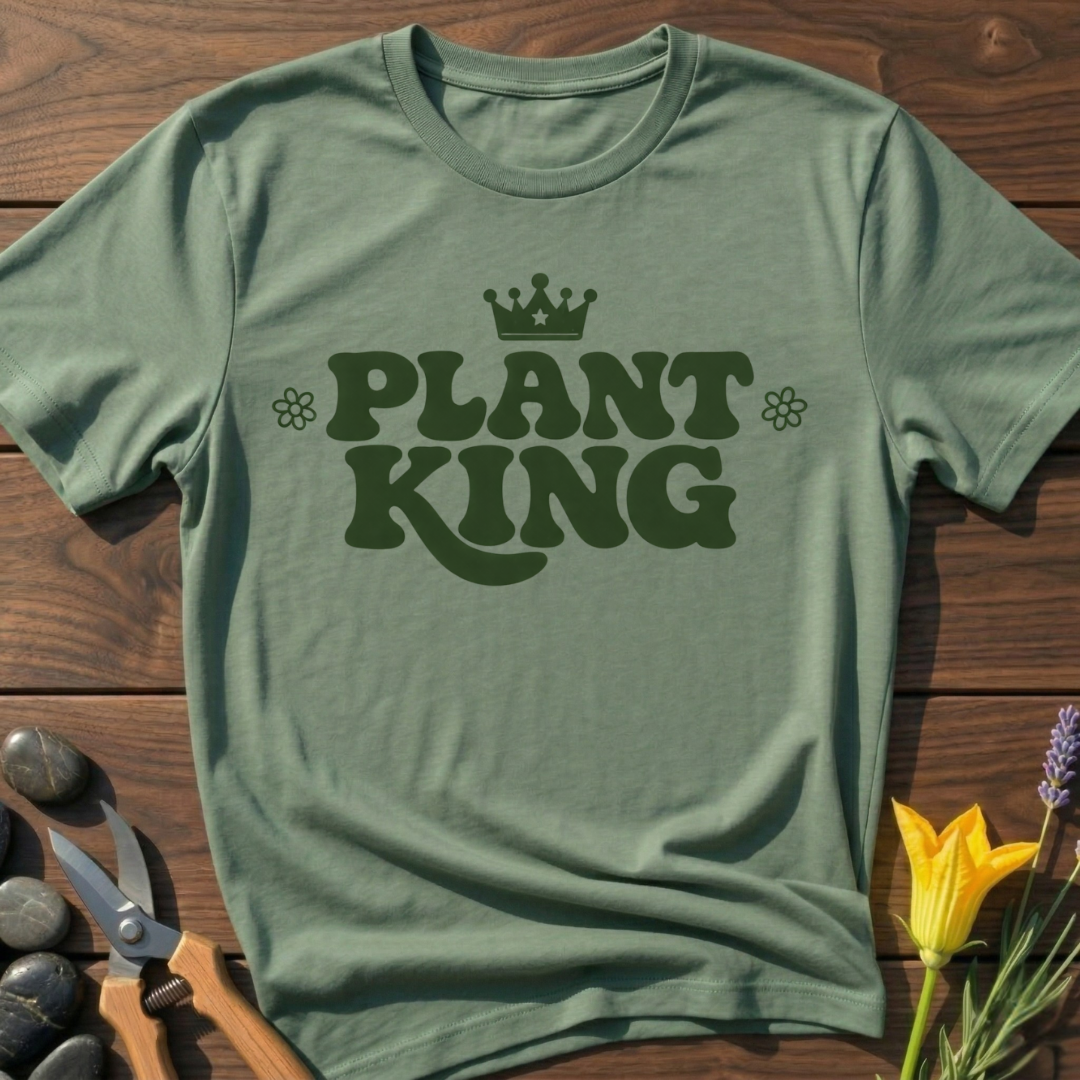 Plant King T-Shirt - botanical nature graphic t-shirt, minimalist design, unisex tee”