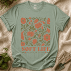 Soft Life Society Red Flower T-Shirt by Zen & Zucchinis Slow Garden Club