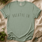 Breathe in Minimal Fineline T-Shirt by Zen & Zucchinis Slow Garden Club