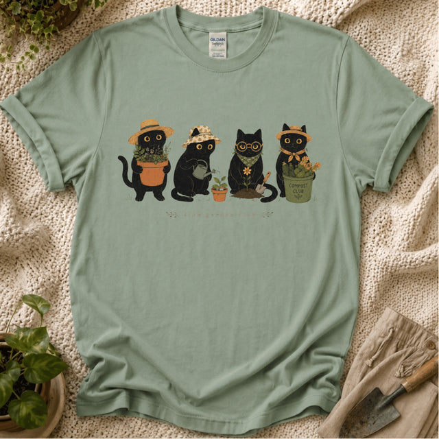 Slow Garden Kitties T-Shirt by Zen & Zucchinis Slow Garden Club