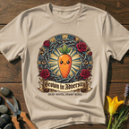 Deep Roots Sharp Mind T-Shirt - botanical nature graphic t-shirt, minimalist design, unisex tee for Nature Lovers, Garnder, Farmer, Plant Lovers
