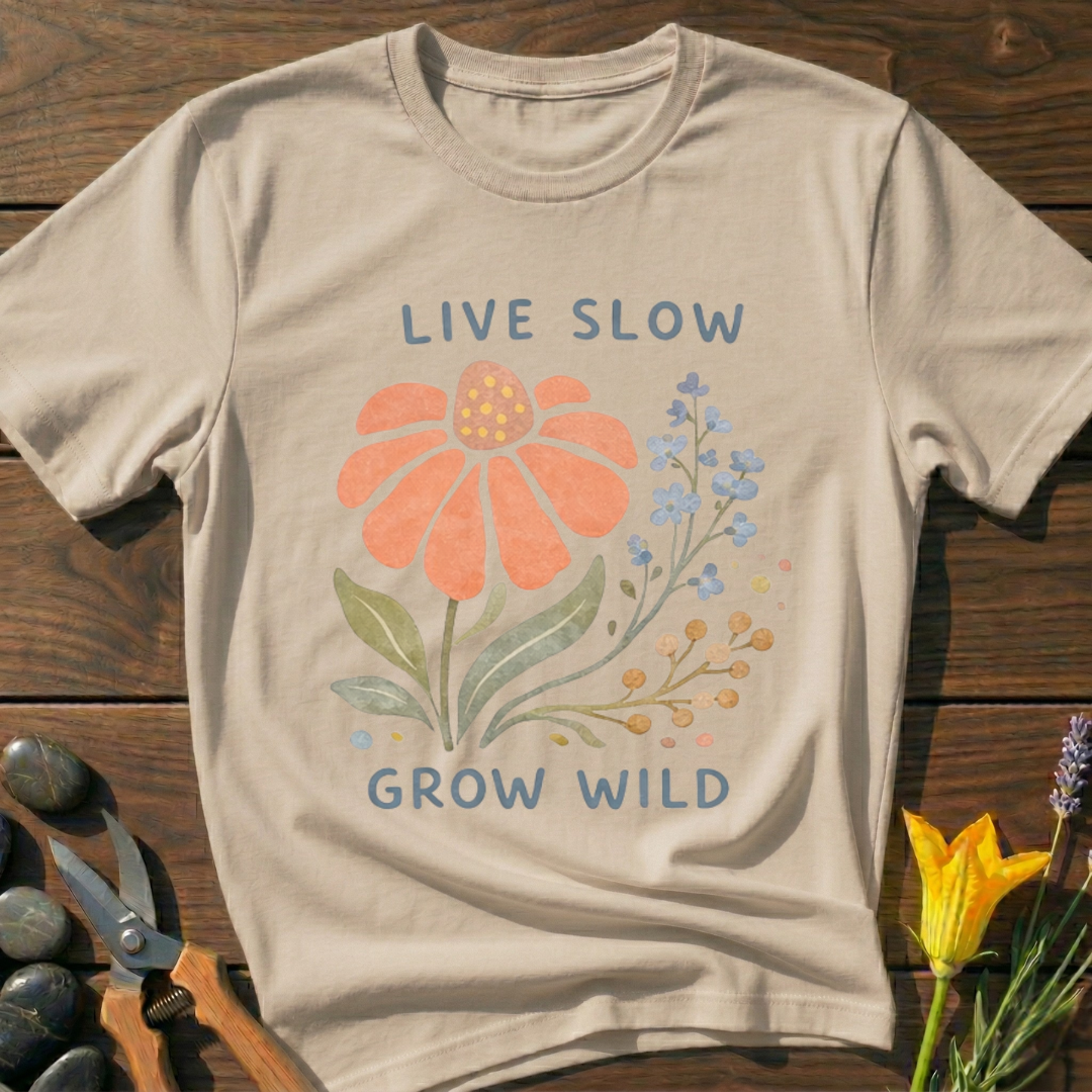 Live Slow Flower T-Shirt