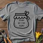 Pump Up The Yam! T-Shirt - botanical nature graphic t-shirt, minimalist design, unisex tee for Nature Lovers, Garnder, Farmer, Plant Lovers