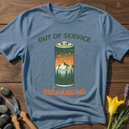 Out Of Service T-Shirt - botanical nature graphic t-shirt, minimalist design, unisex tee for Nature Lovers, Garnder, Farmer, Plant Lovers