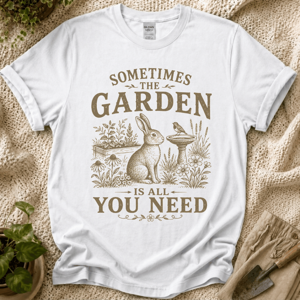 The Garden Is All You Need T-Shirt - Zen & Zucchinis garden graphic tee