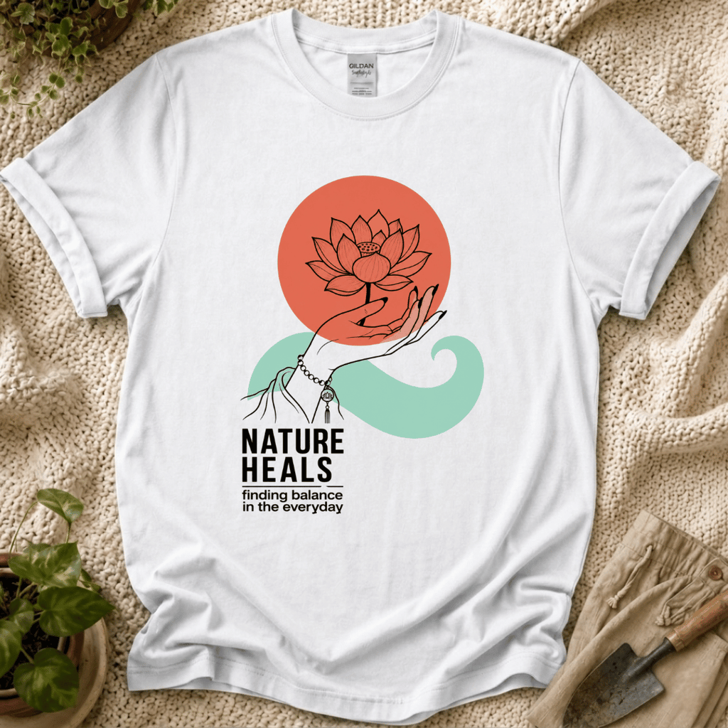 Nature Heals Botanical T-Shirt by Zen & Zucchinis Slow Garden Club