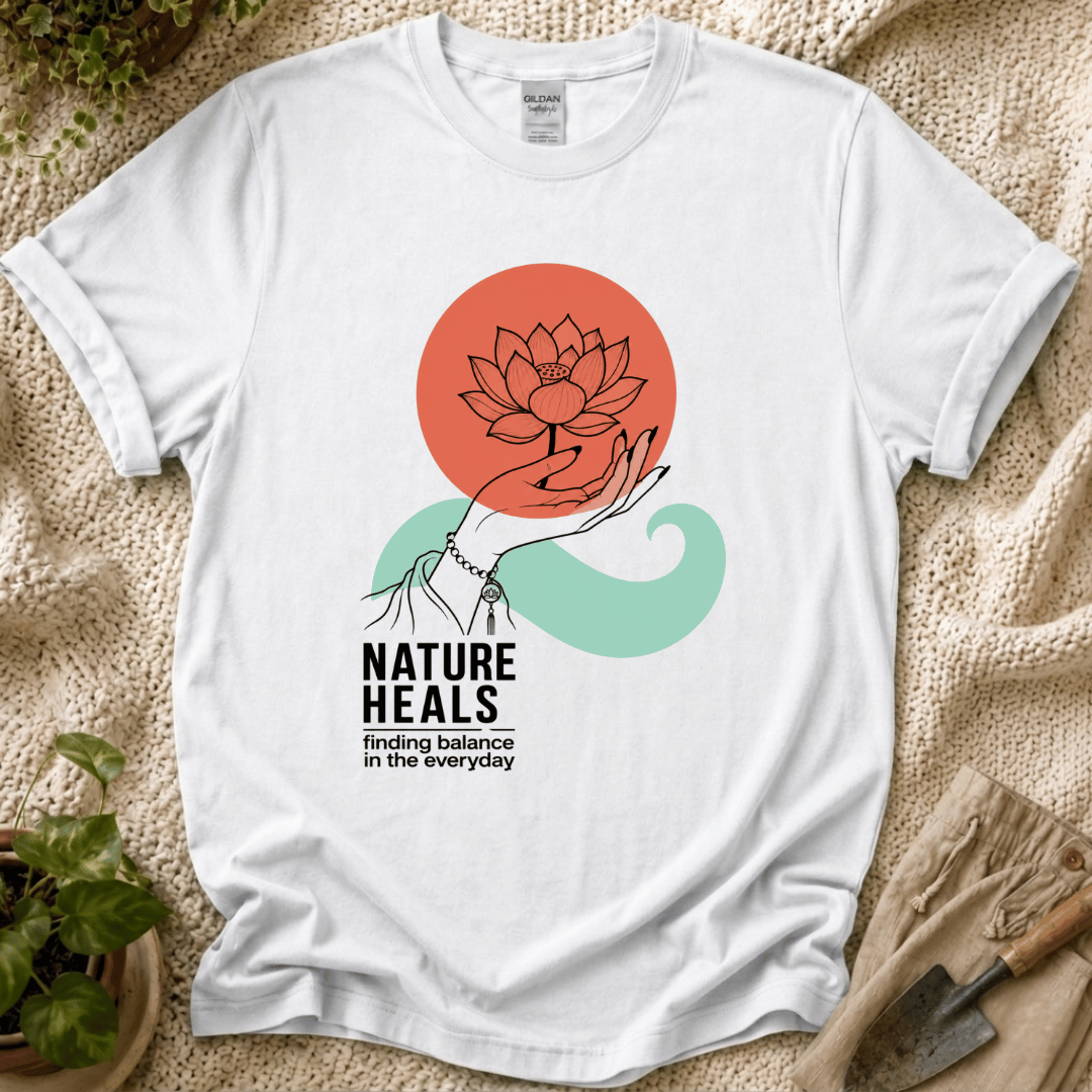 Nature Heals Botanical T-Shirt by Zen & Zucchinis Slow Garden Club