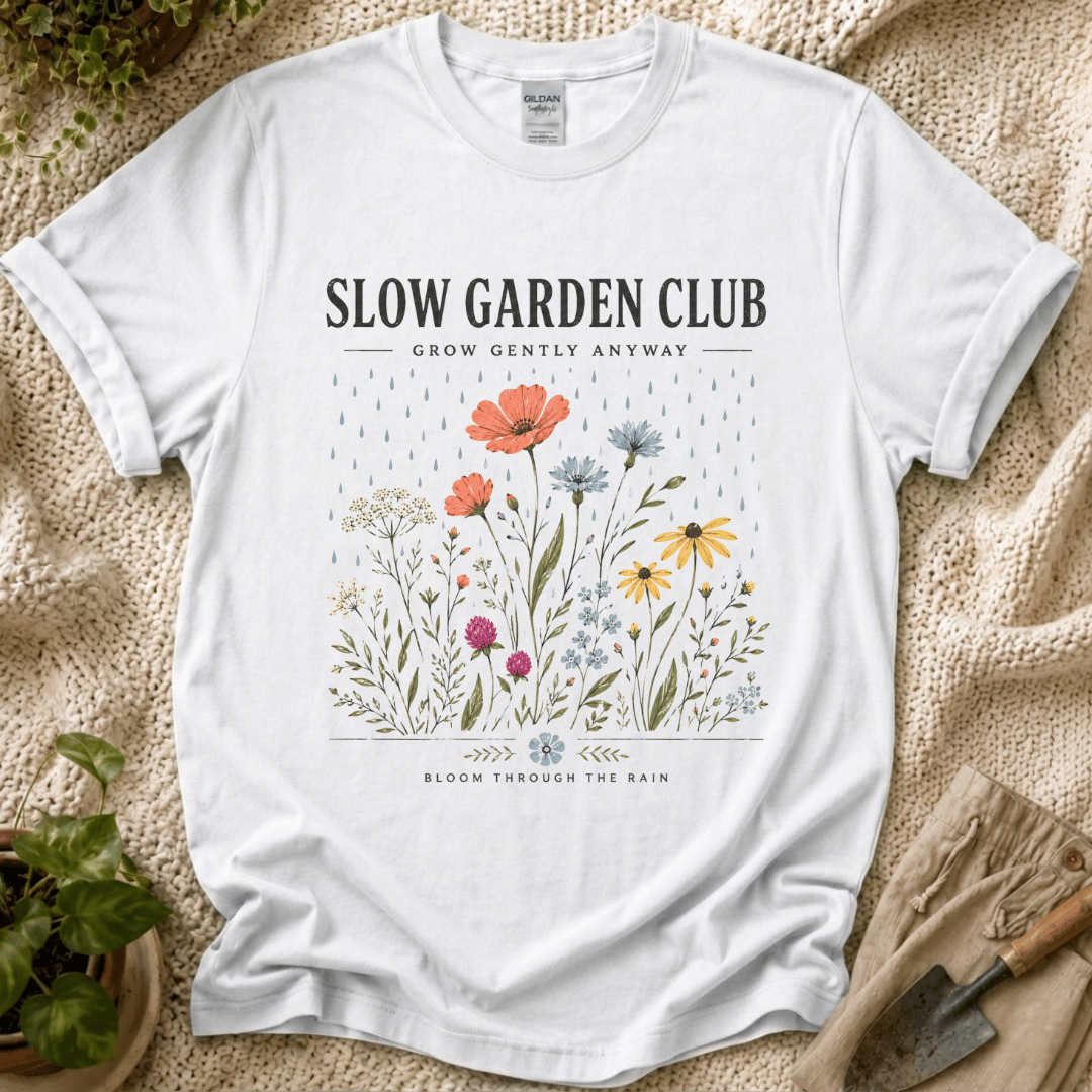 Slow Garden Club Grow Gently Anyway T-Shirt