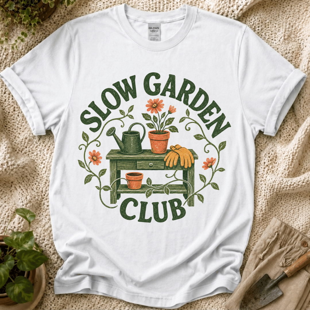 Slow Garden Club Garden Bench T-Shirt