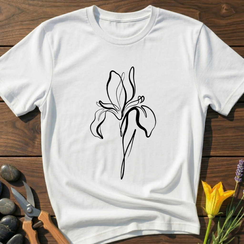 Zen Flower T-Shirt - botanical nature graphic t-shirt, minimalist design, unisex tee for Nature Lovers, Garnder, Farmer, Plant Lovers
