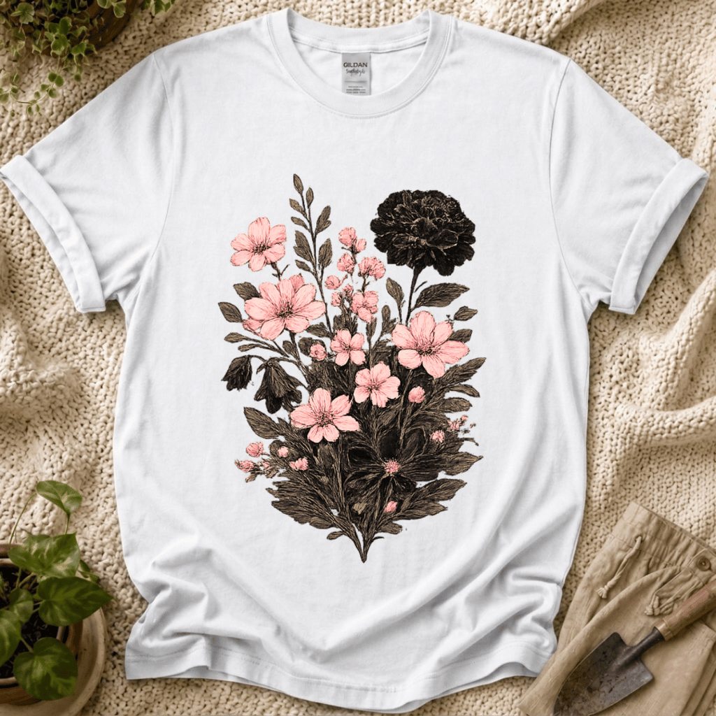Vintage Flower Bouquet T-Shirt by Zen & Zucchinis Slow Garden Club
