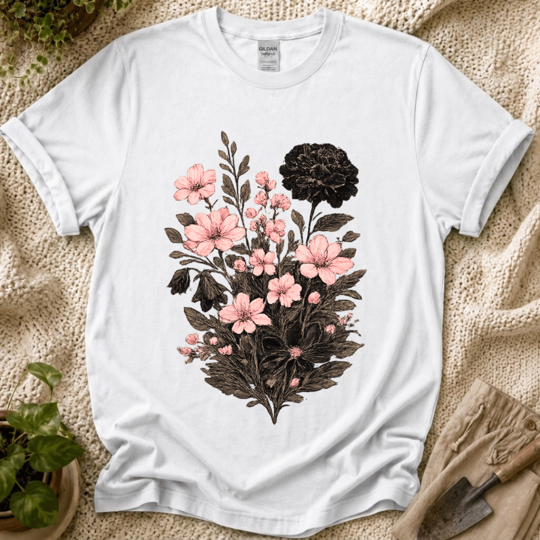 Vintage Flower Bouquet T-Shirt by Zen & Zucchinis Slow Garden Club
