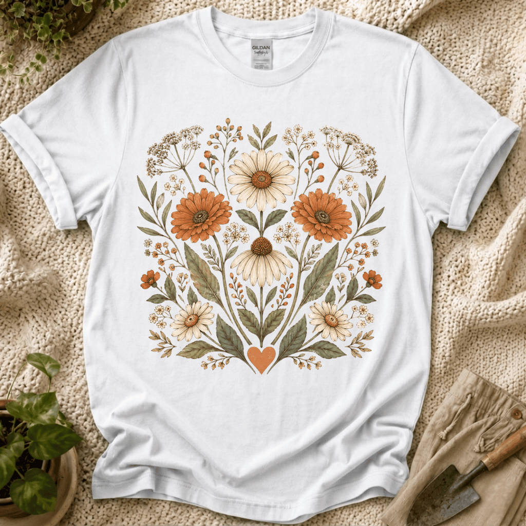 Garden Heart Bloom T-Shirt