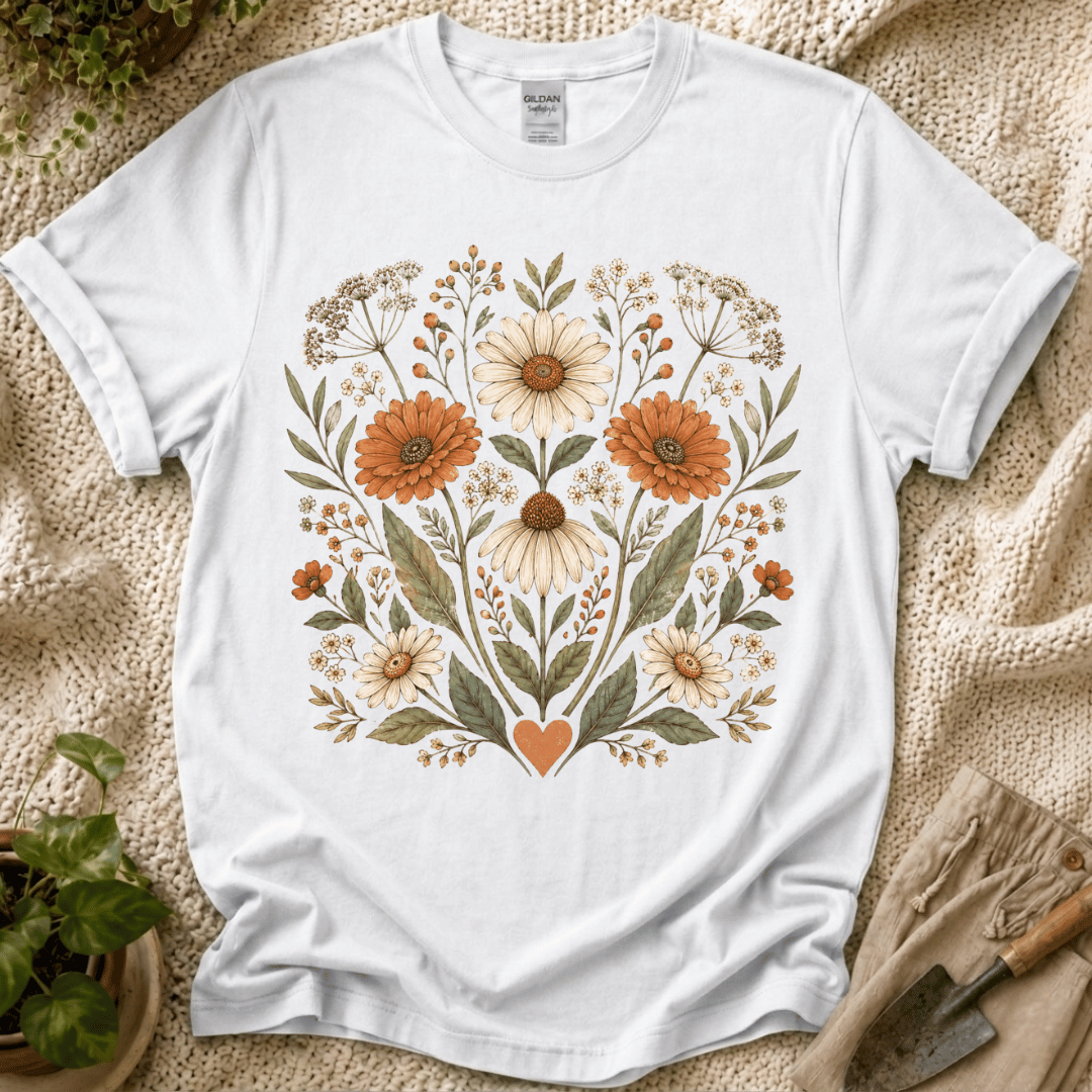 Garden Heart Bloom T-Shirt