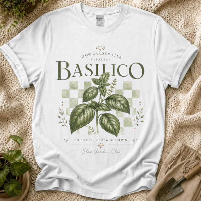Basilico Garden T-Shirt - Zen & Zucchinis garden graphic tee