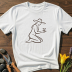 Caring Soil T-Shirt - botanical nature graphic t-shirt, minimalist design, unisex tee for Nature Lovers, Garnder, Farmer, Plant Lovers