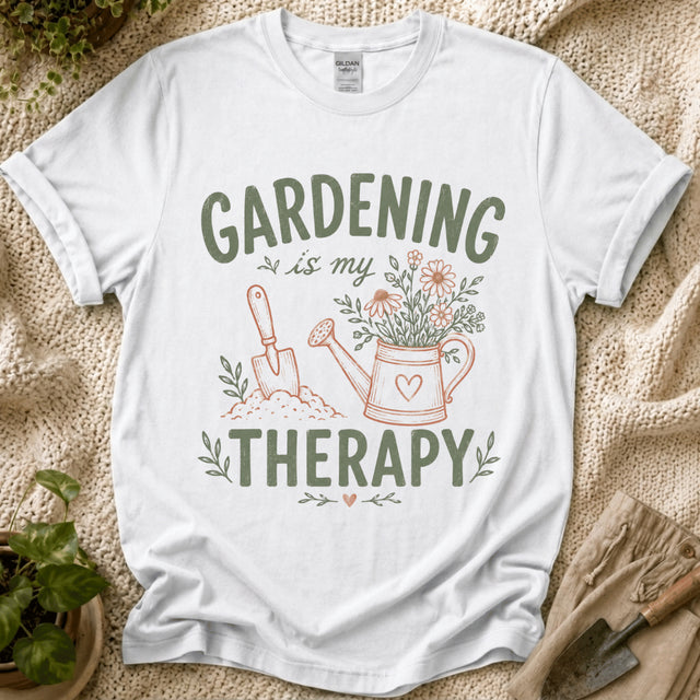 Gardening Is My Therapy Wildflower T-Shirt by Zen & Zucchinis Slow Garden Club