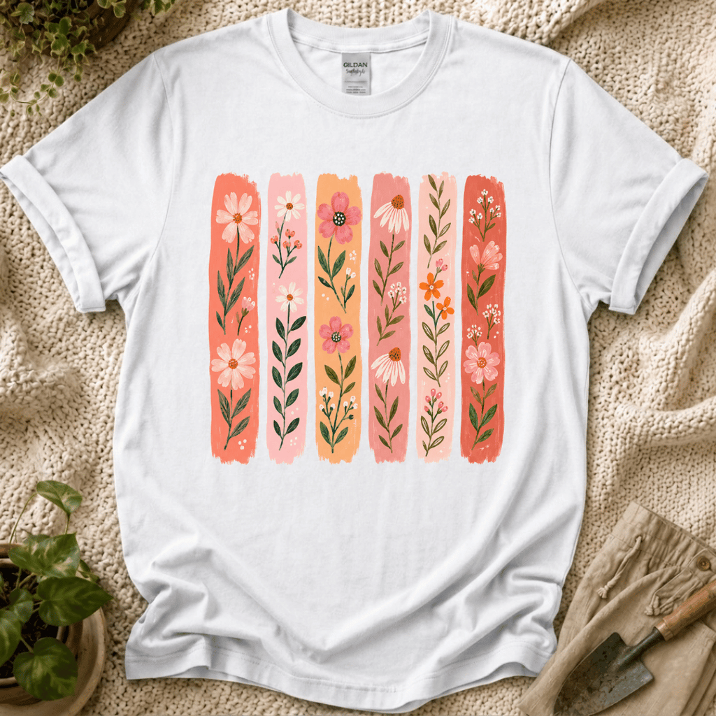 Flower on Stripes T-Shirt