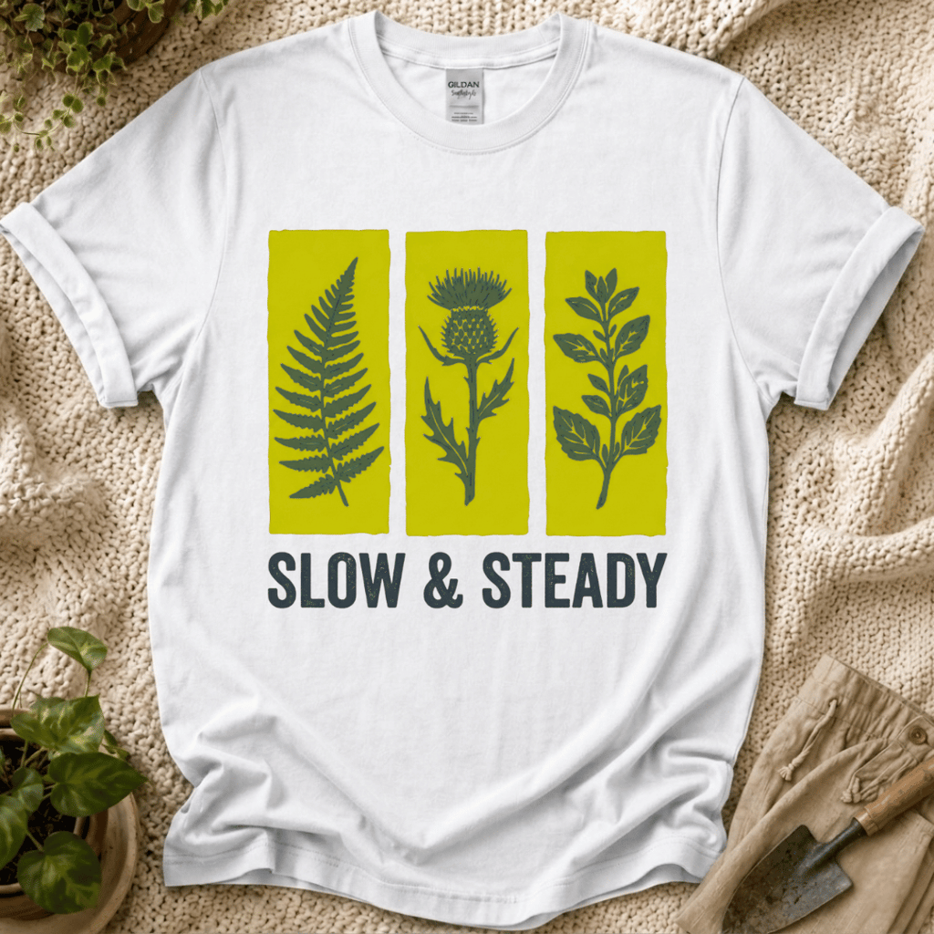 Slow And Steady Art Flower T-Shirt