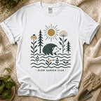 Hedgehog in the Slow Garden T-Shirt by Zen & Zucchinis Slow Garden Club
