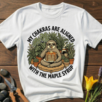 Aligned Chakras T-Shirt - botanical nature graphic t-shirt, minimalist design, unisex tee for Nature Lovers, Garnder, Farmer, Plant Lovers