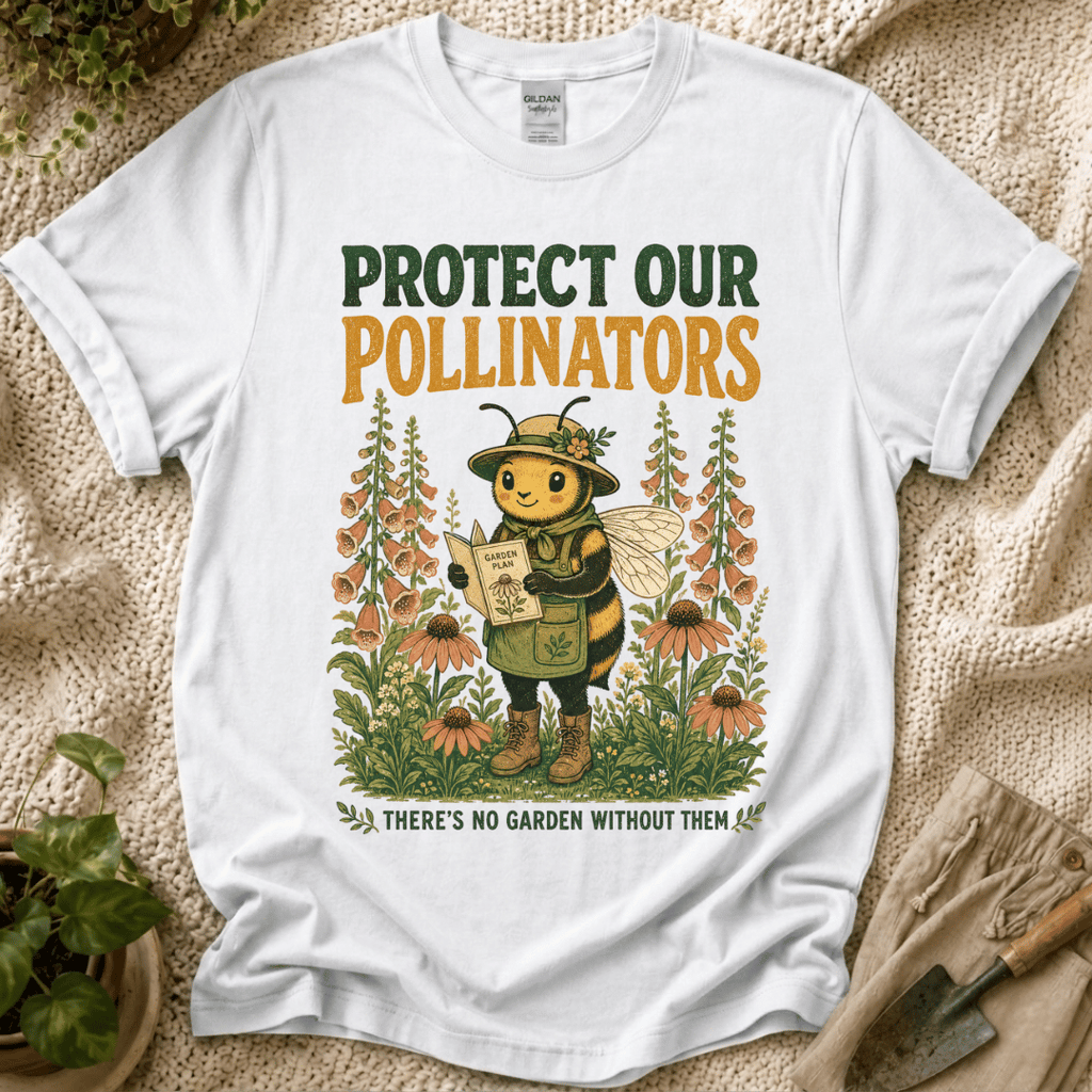 Protect Our Pollinators T-Shirt - Zen & Zucchinis garden graphic tee